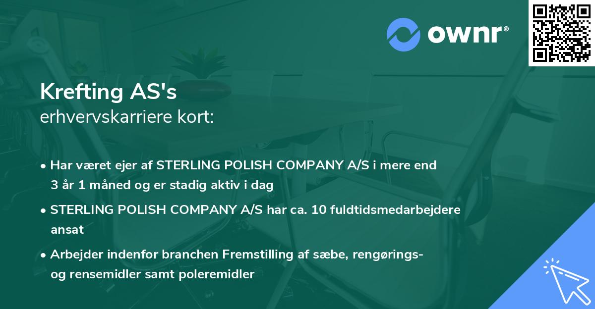 Krefting AS's erhvervskarriere kort