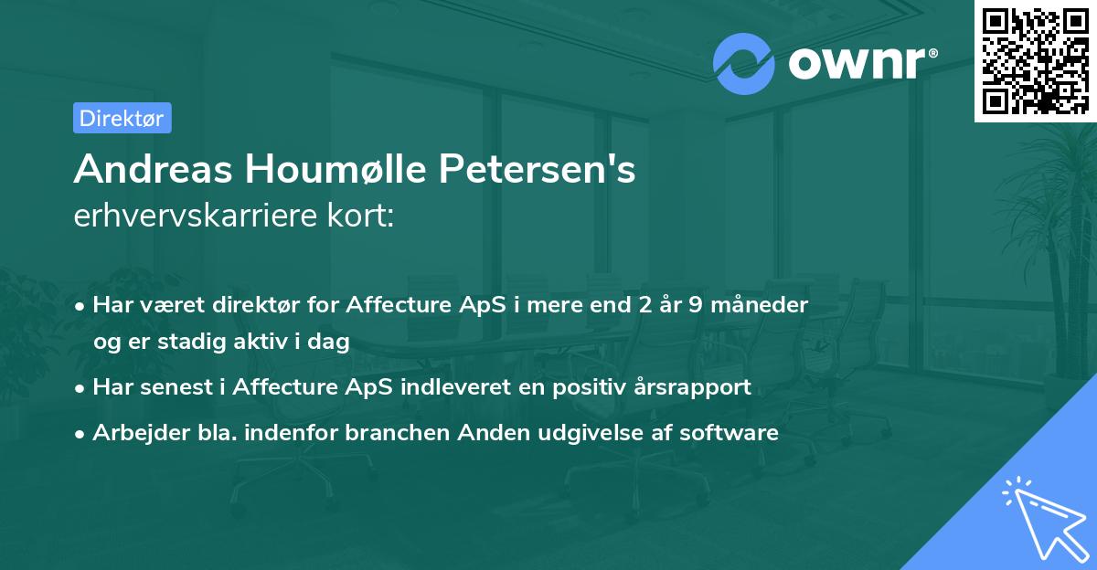 Andreas Houmølle Petersen's erhvervskarriere kort