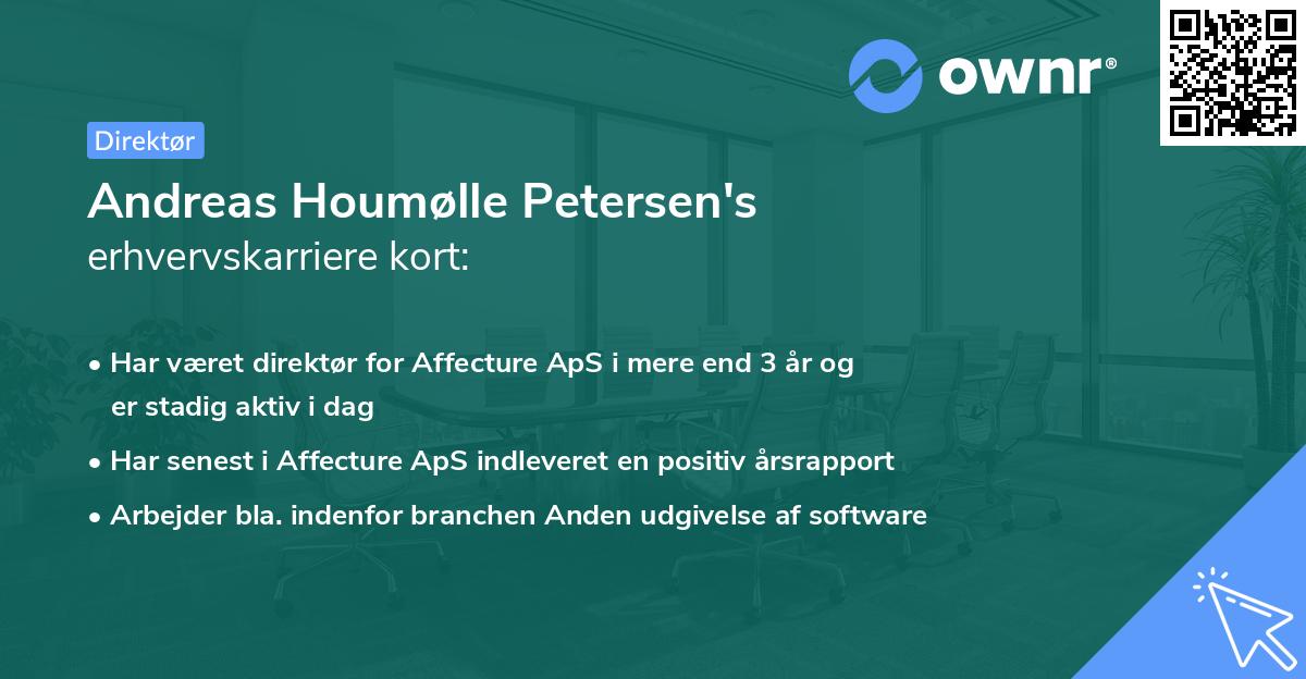 Andreas Houmølle Petersen's erhvervskarriere kort
