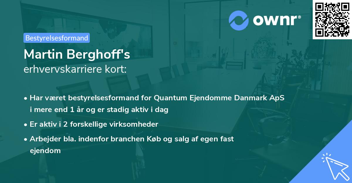 Martin Berghoff's erhvervskarriere kort
