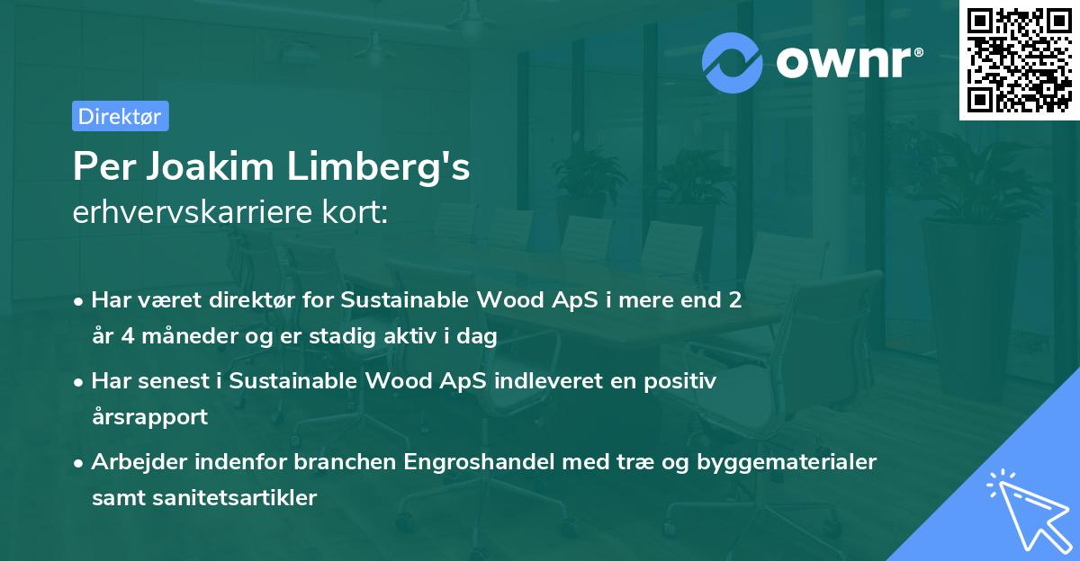 Per Joakim Limberg's erhvervskarriere kort