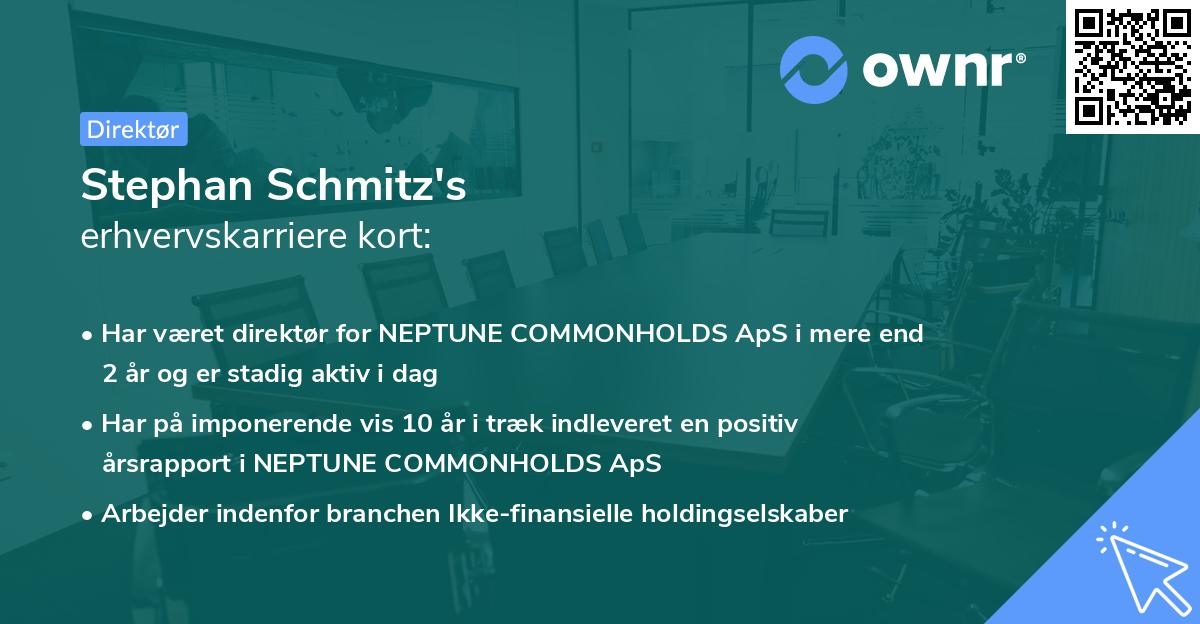 Stephan Schmitz's erhvervskarriere kort