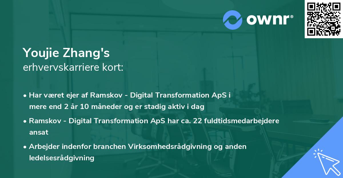 Youjie Zhang's erhvervskarriere kort