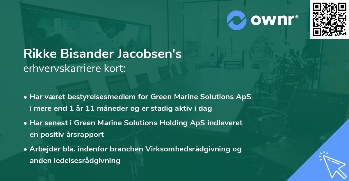 Rikke Bisander Jacobsen's erhvervskarriere kort