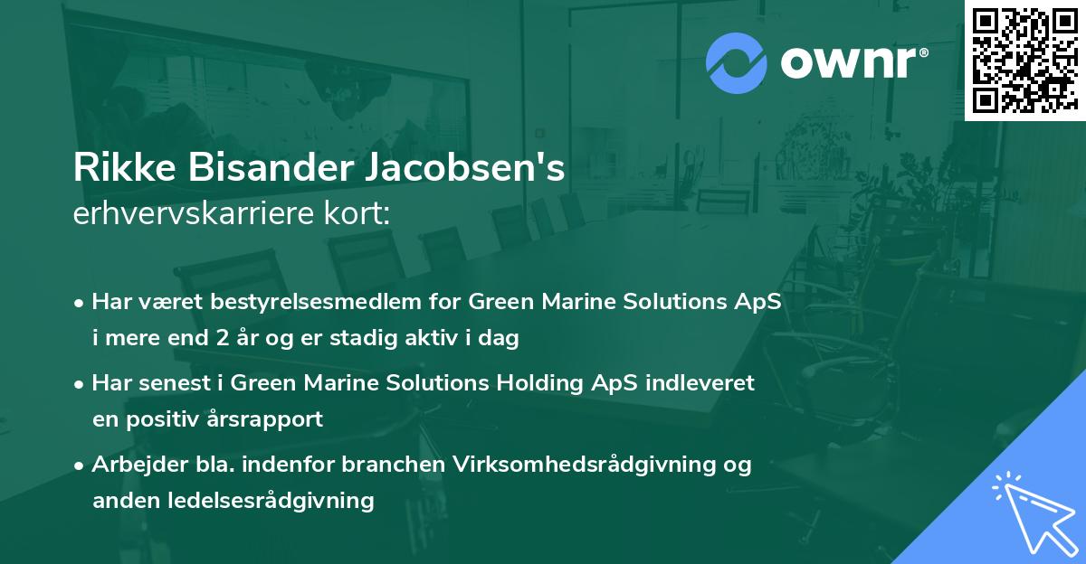 Rikke Bisander Jacobsen's erhvervskarriere kort