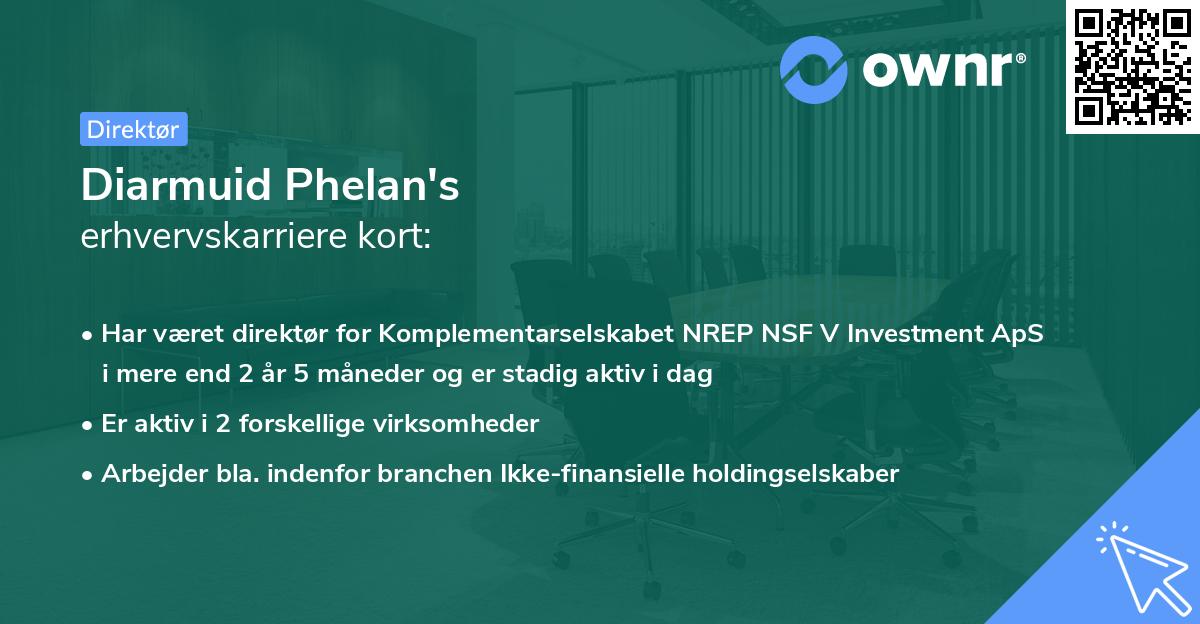 Diarmuid Phelan's erhvervskarriere kort