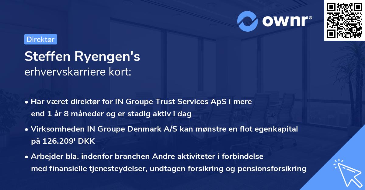 Steffen Ryengen's erhvervskarriere kort