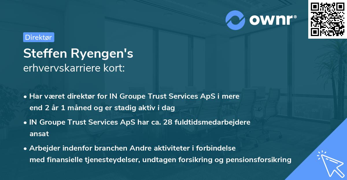 Steffen Ryengen's erhvervskarriere kort