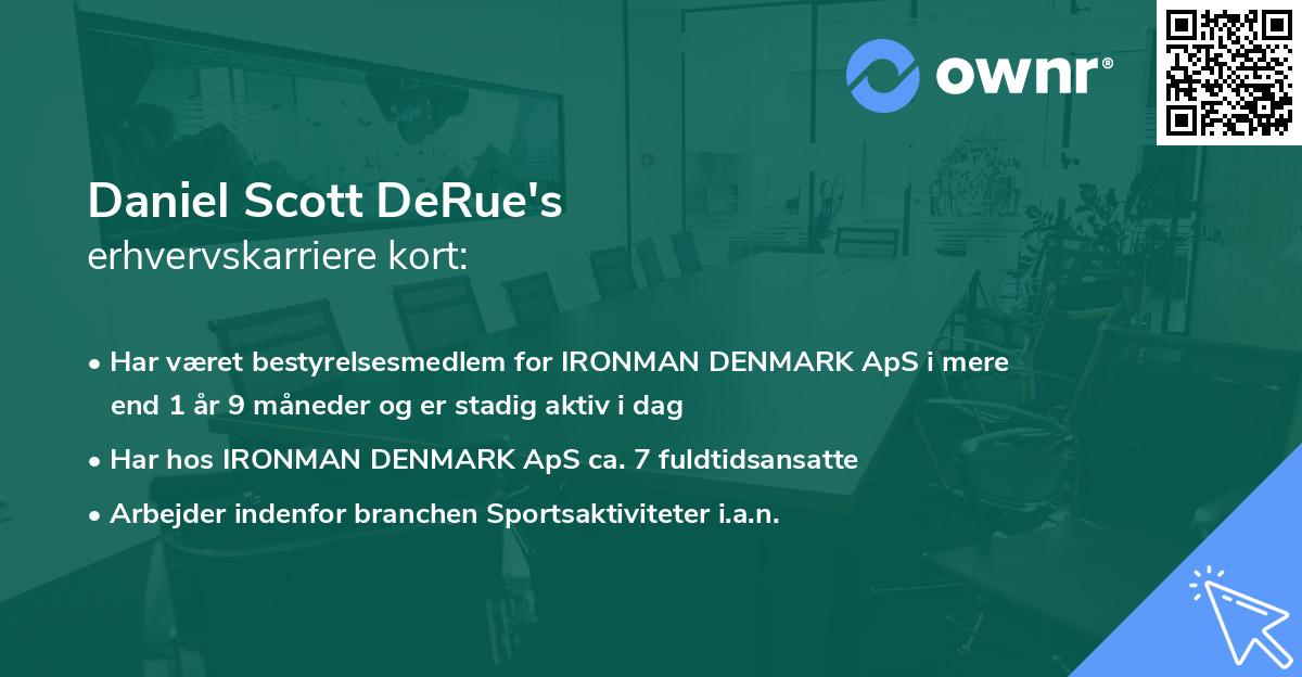 Daniel Scott DeRue's erhvervskarriere kort