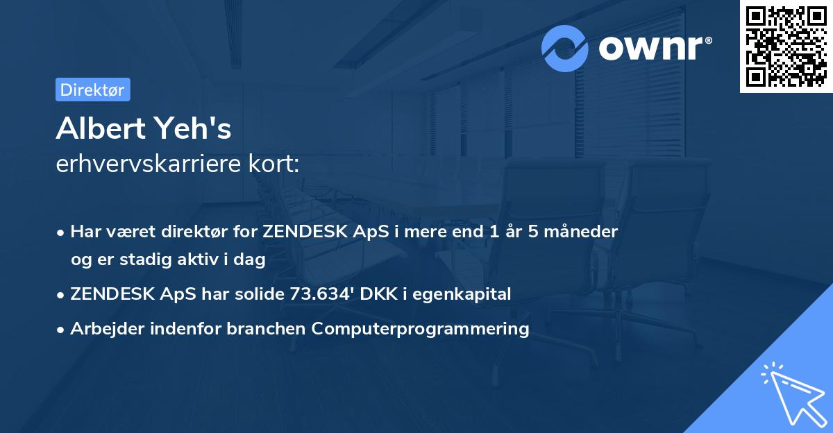 Albert Yeh's erhvervskarriere kort