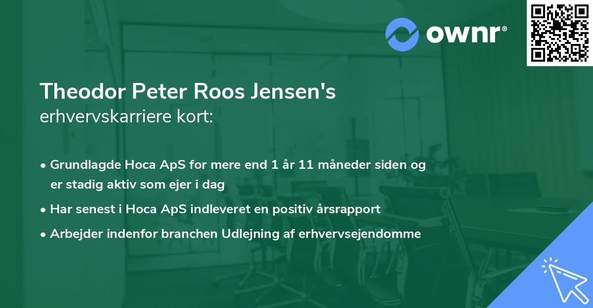 Theodor Peter Roos Jensen's erhvervskarriere kort