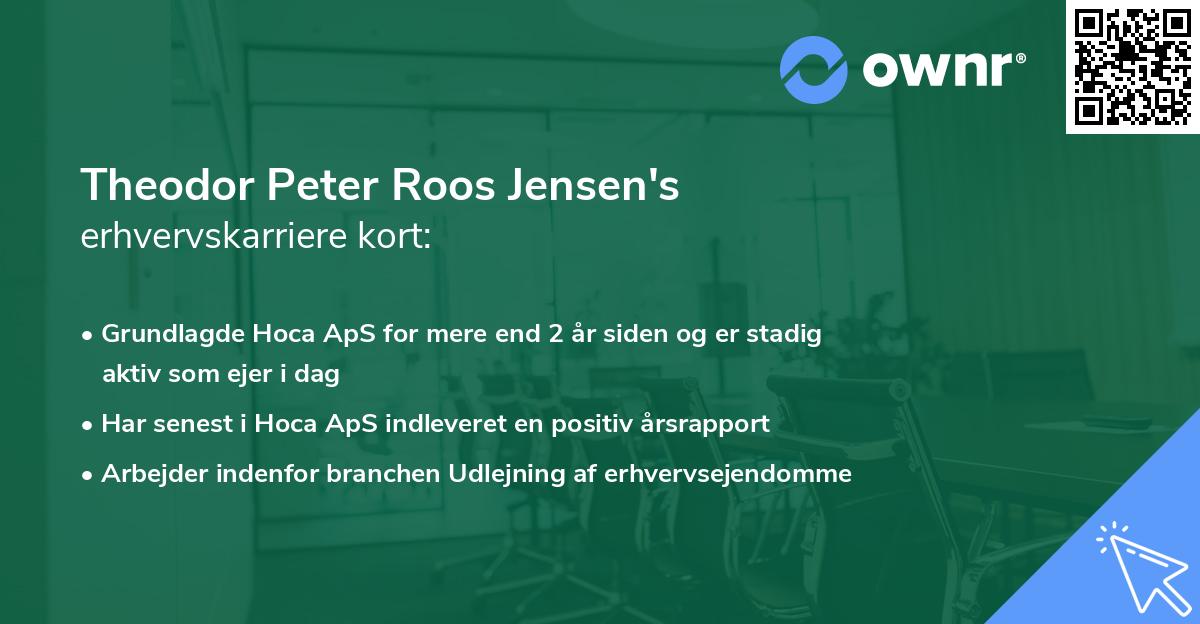Theodor Peter Roos Jensen's erhvervskarriere kort