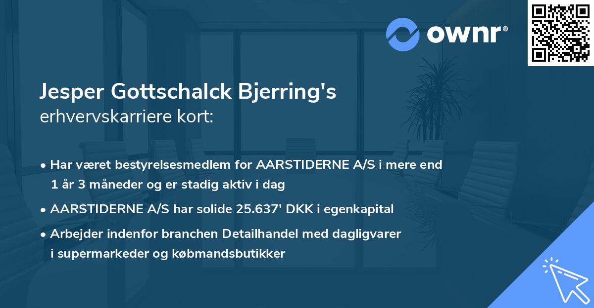 Jesper Gottschalck Bjerring's erhvervskarriere kort