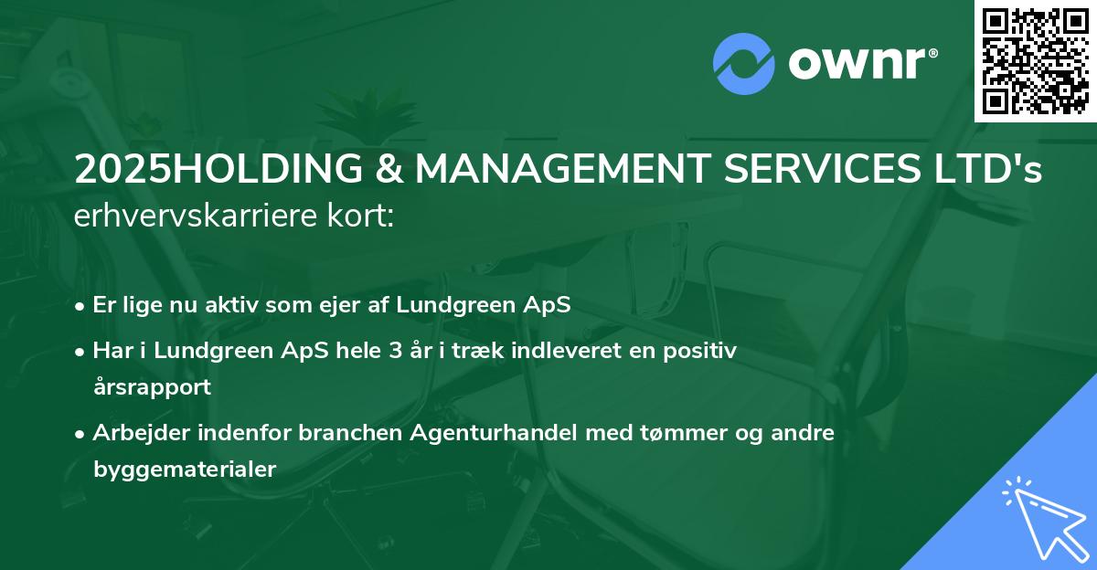 2025HOLDING & MANAGEMENT SERVICES LTD's erhvervskarriere kort