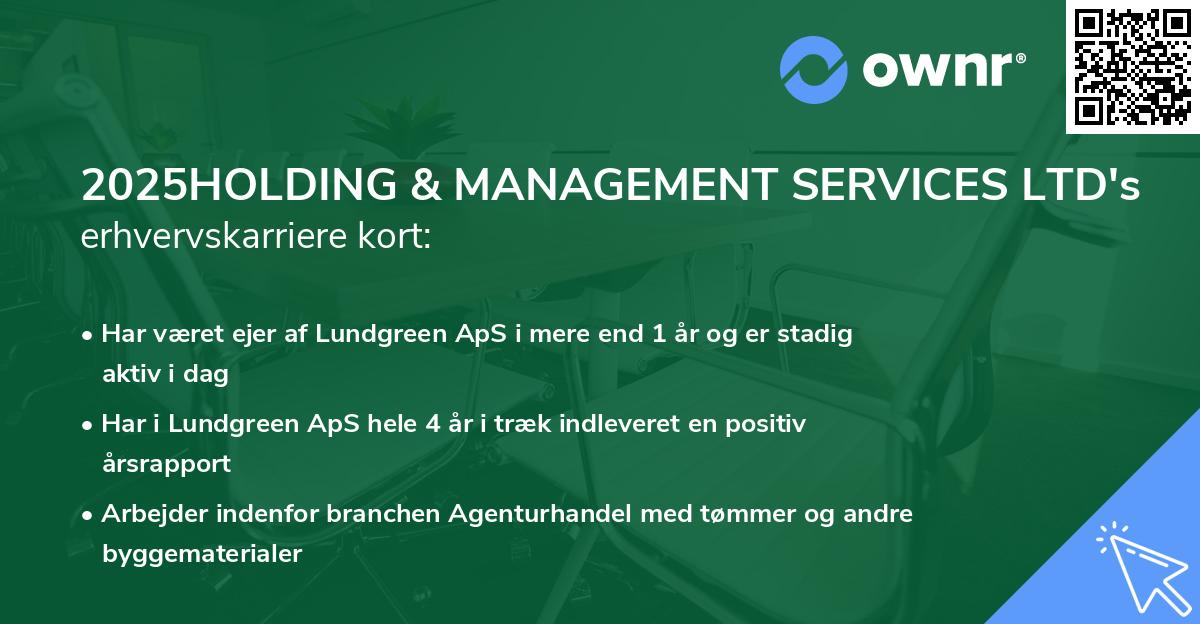 2025HOLDING & MANAGEMENT SERVICES LTD's erhvervskarriere kort