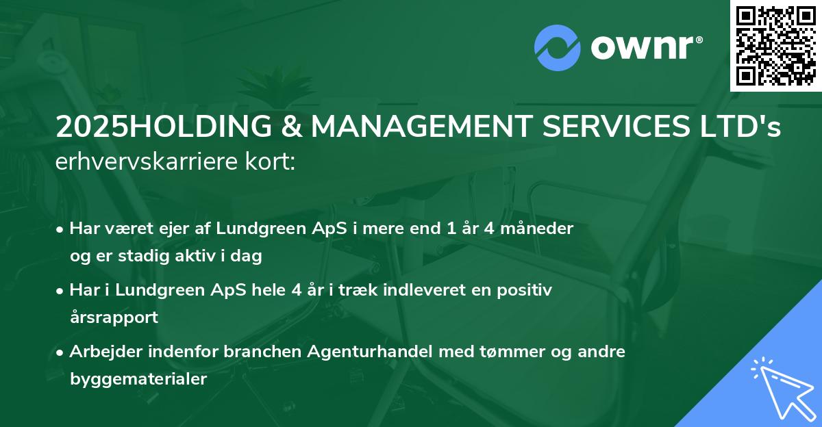 2025HOLDING & MANAGEMENT SERVICES LTD's erhvervskarriere kort