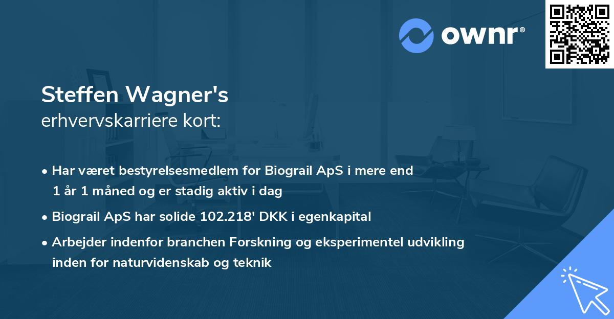 Steffen Wagner's erhvervskarriere kort