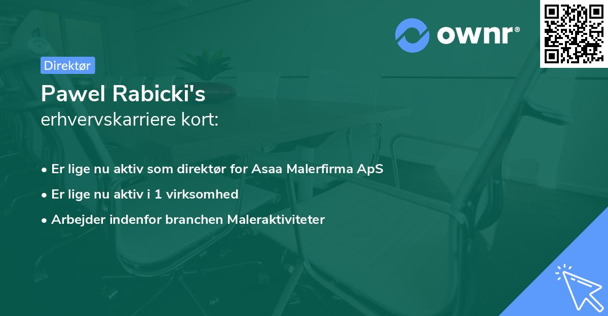 Pawel Rabicki's erhvervskarriere kort