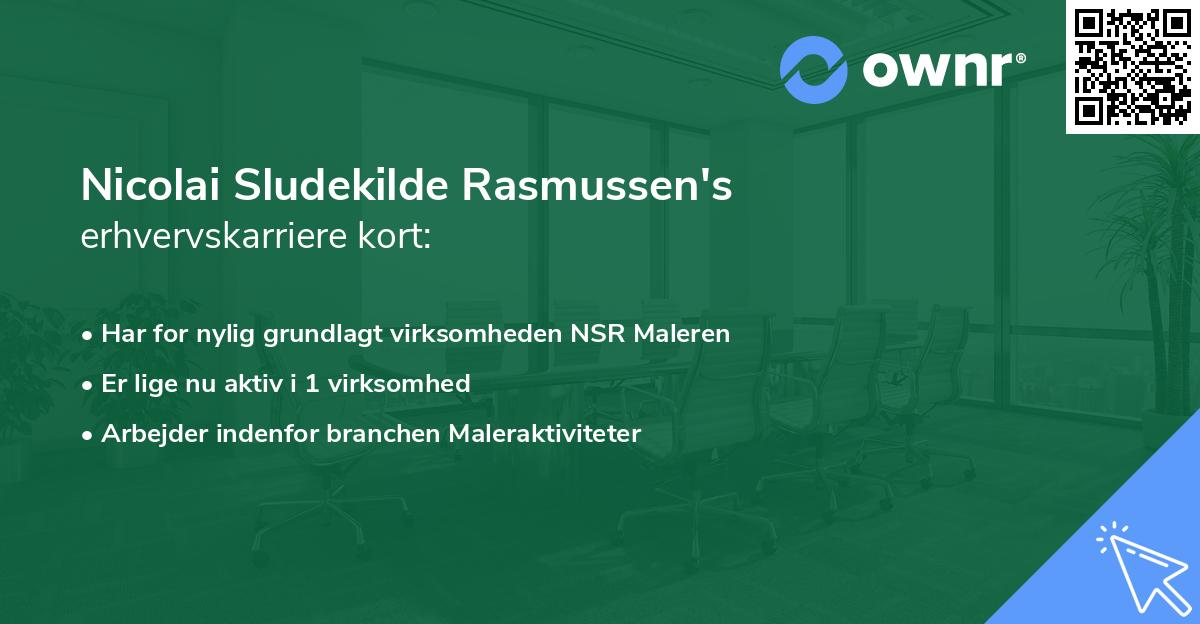 Nicolai Sludekilde Rasmussen's erhvervskarriere kort
