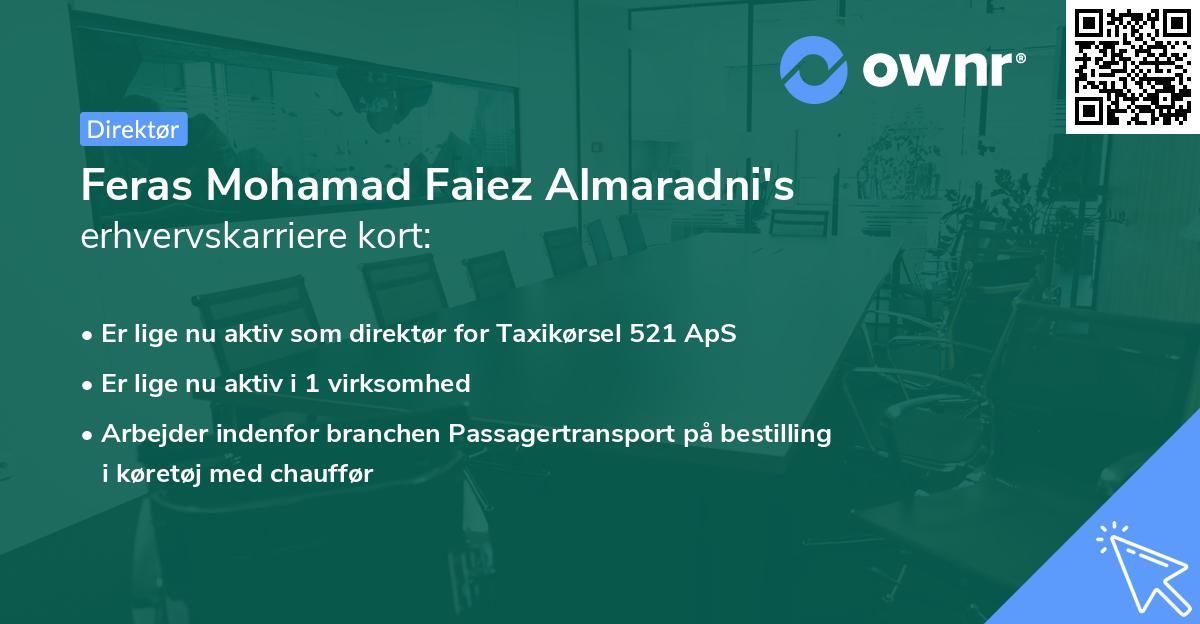 Feras Mohamad Faiez Almaradni's erhvervskarriere kort