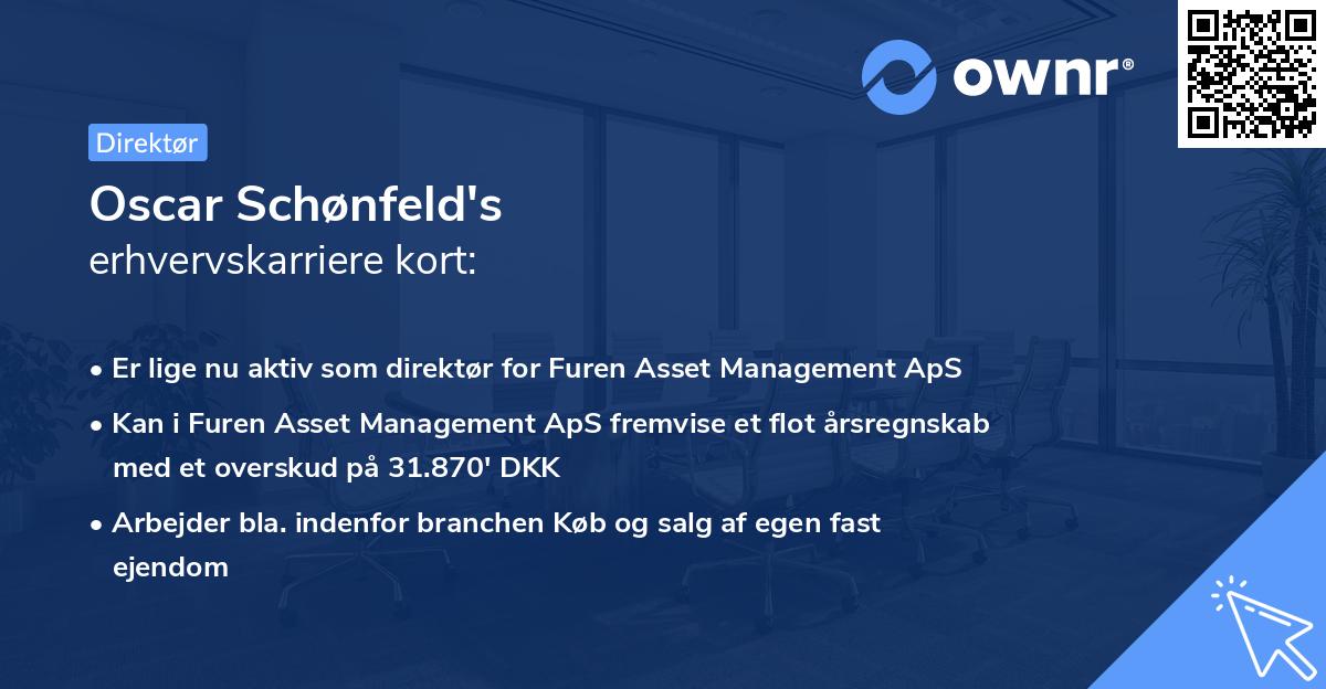 Oscar Schønfeld's erhvervskarriere kort