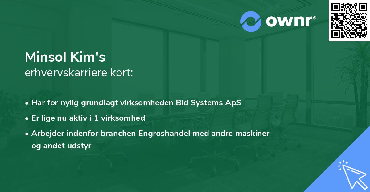 Minsol Kim's erhvervskarriere kort