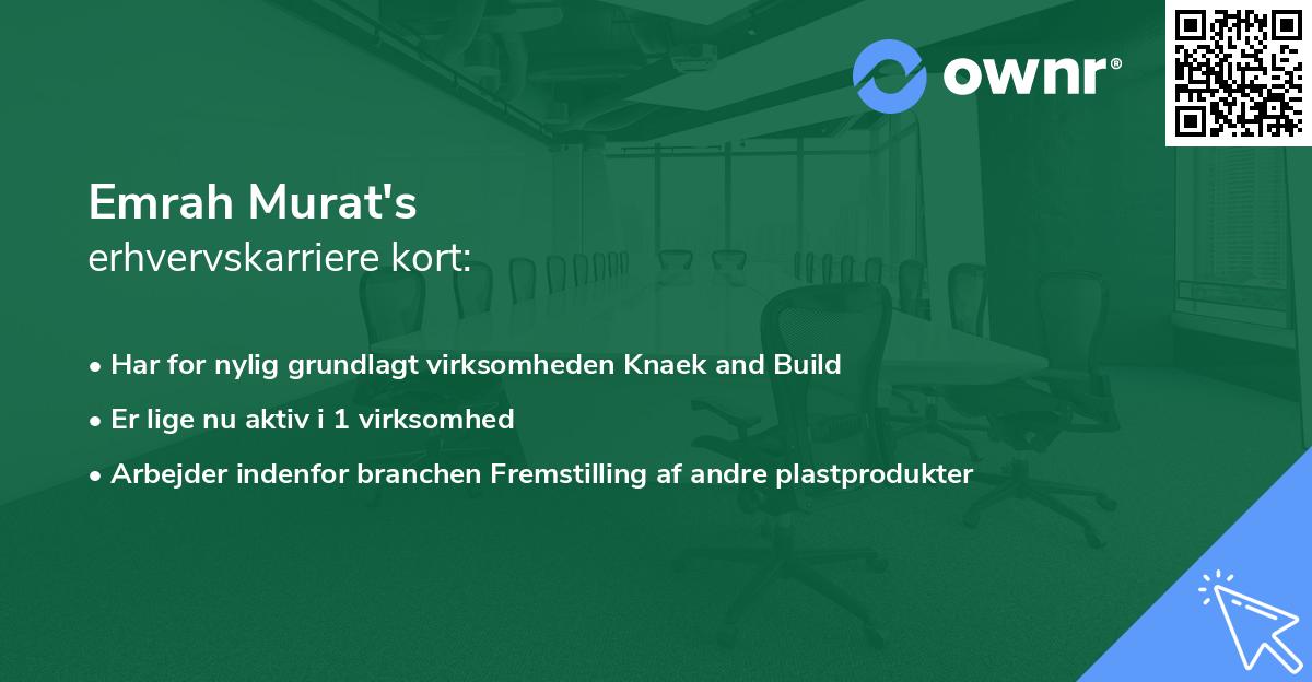 Emrah Murat's erhvervskarriere kort