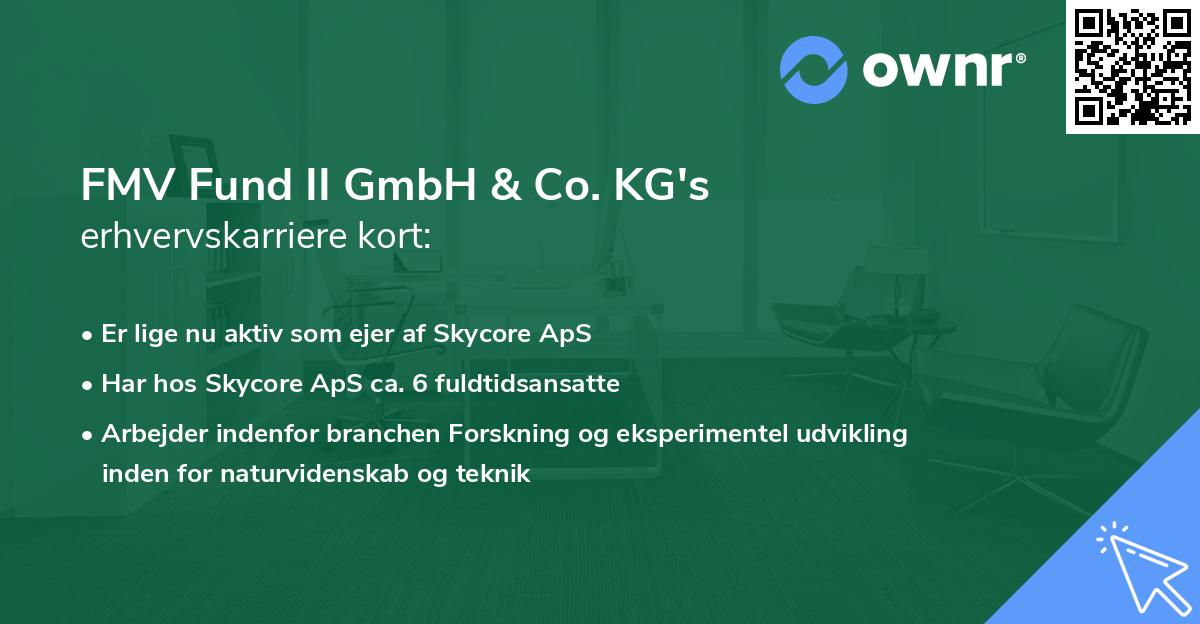 FMV Fund II GmbH & Co. KG's erhvervskarriere kort