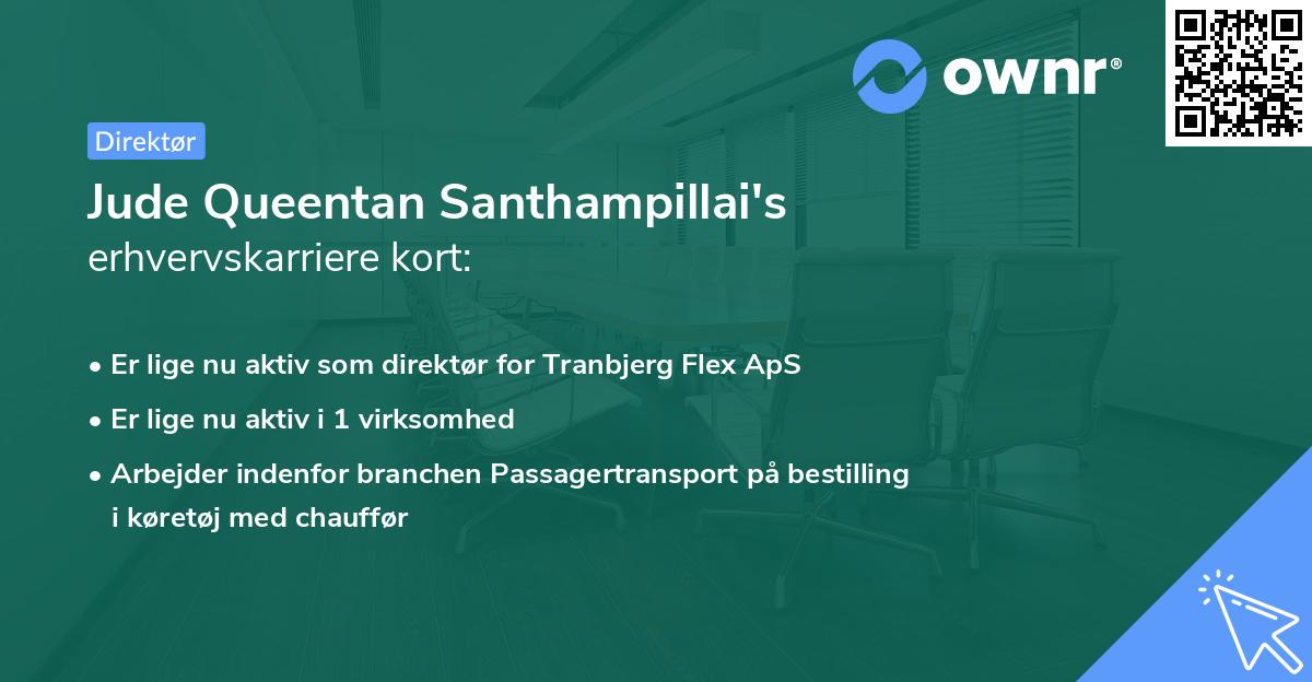 Jude Queentan Santhampillai's erhvervskarriere kort
