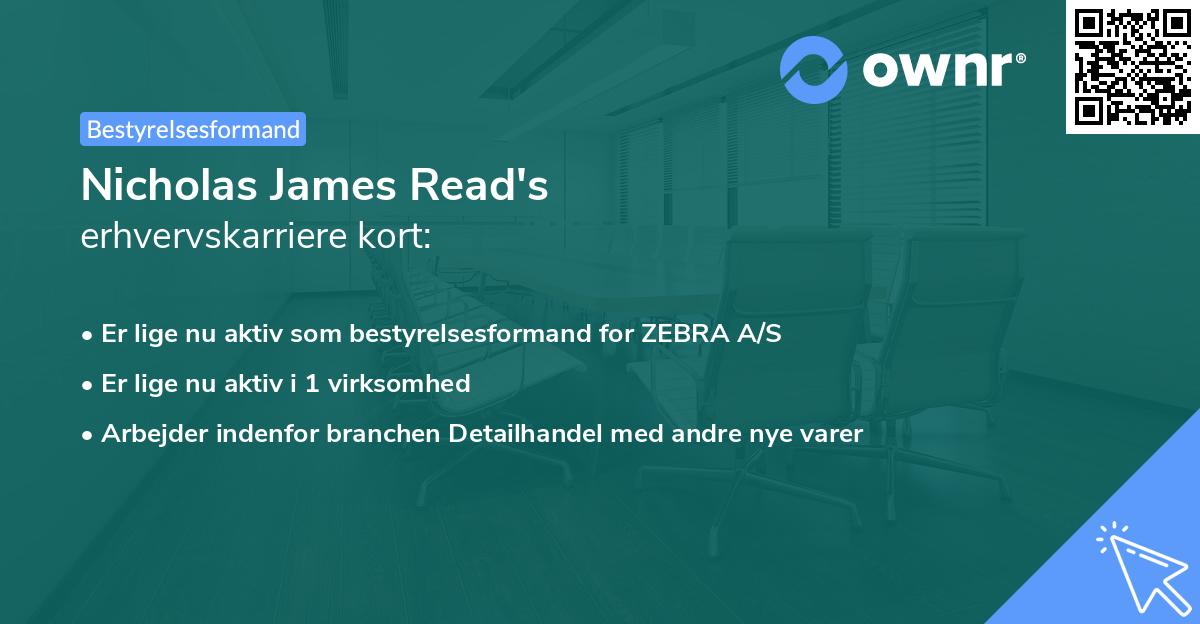 Nicholas James Read's erhvervskarriere kort