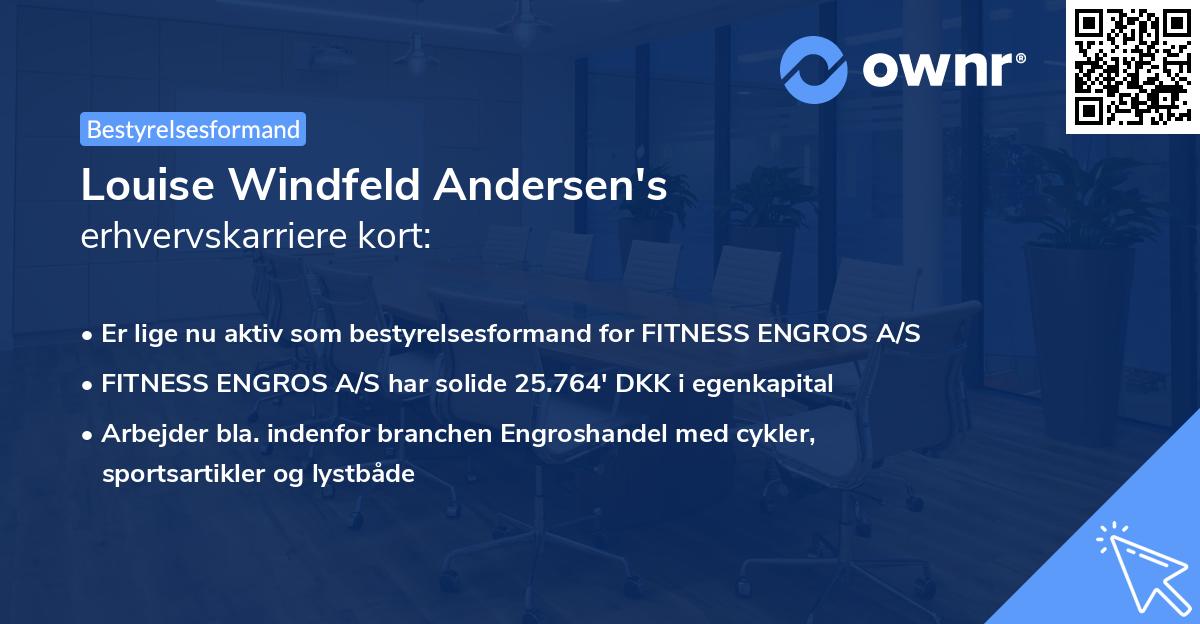 Louise Windfeld Andersen's erhvervskarriere kort