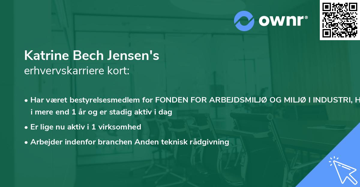 Katrine Bech Jensen's erhvervskarriere kort