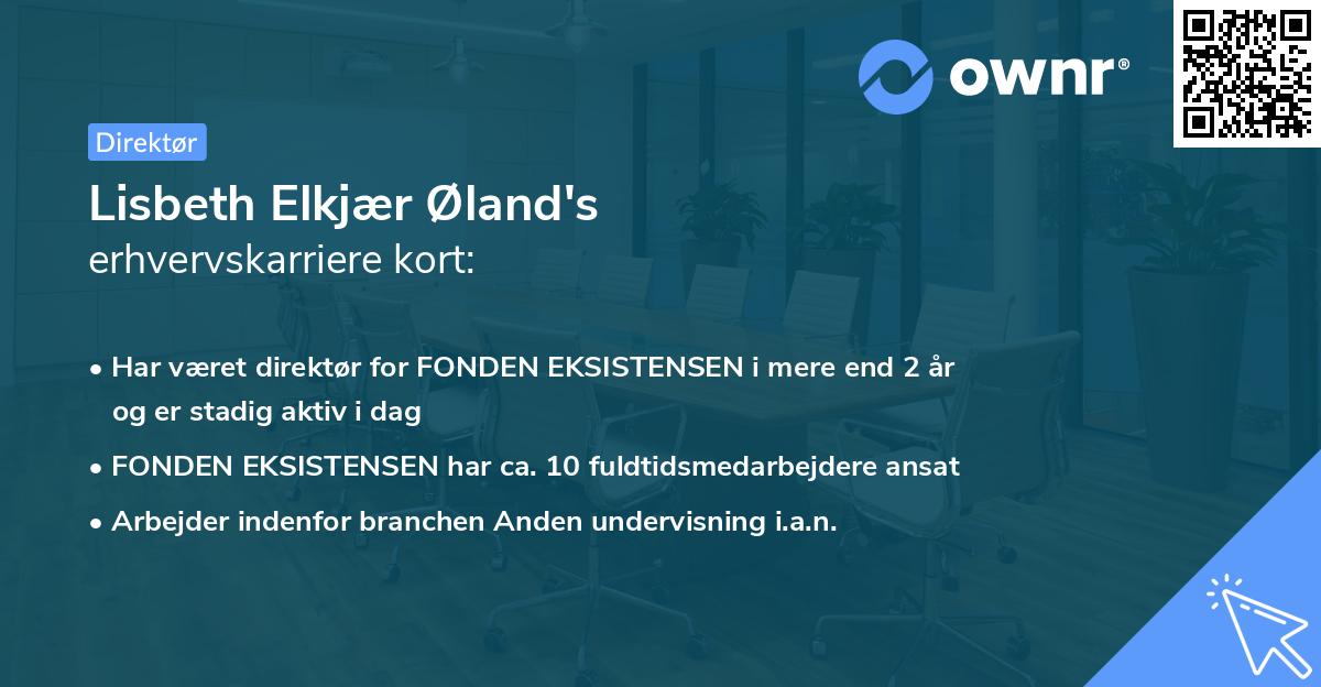 Lisbeth Elkjær Øland's erhvervskarriere kort