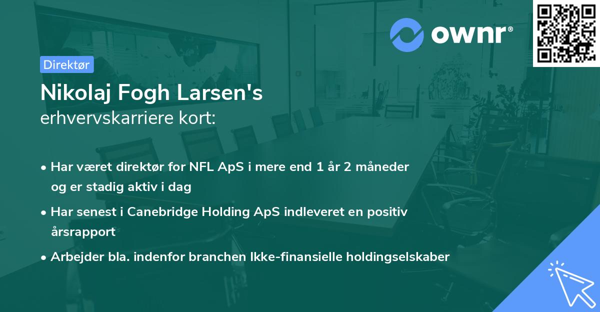 Nikolaj Fogh Larsen's erhvervskarriere kort