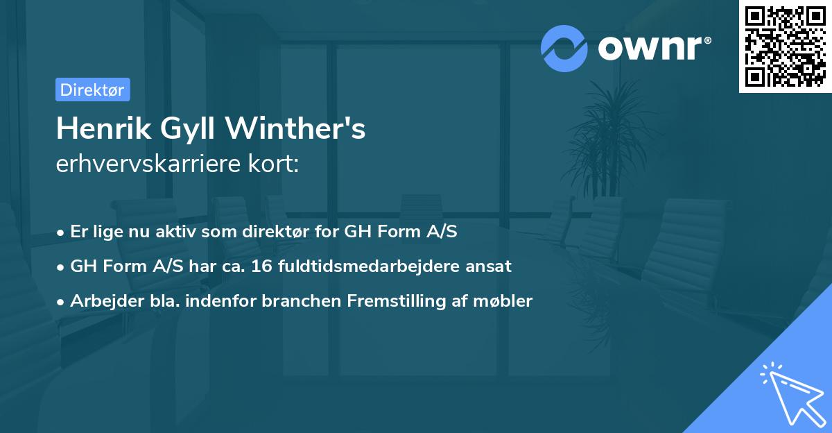 Henrik Gyll Winther's erhvervskarriere kort