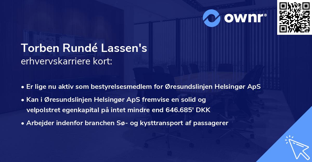 Torben Rundé Lassen's erhvervskarriere kort