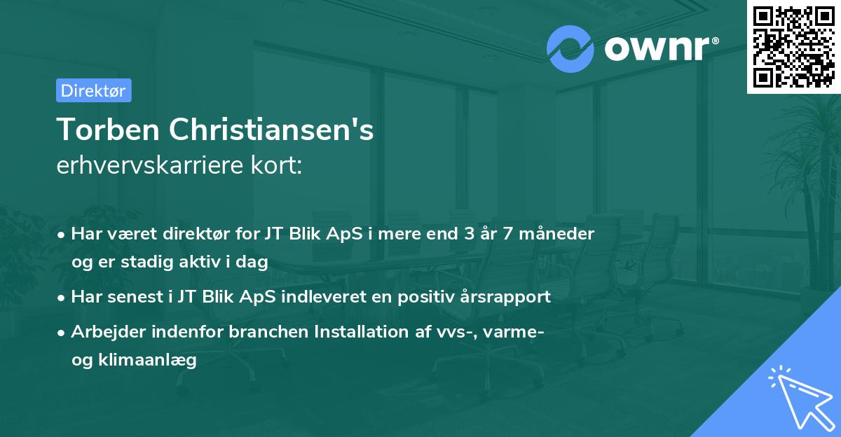 Torben Christiansen's erhvervskarriere kort