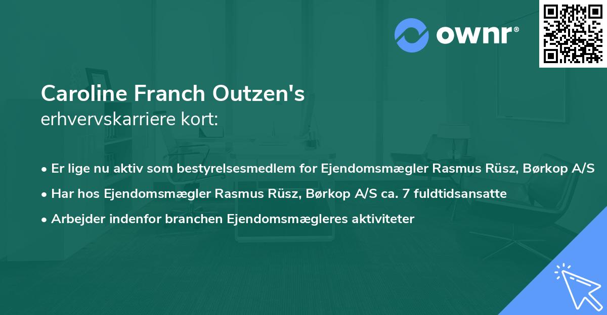 Caroline Franch Outzen's erhvervskarriere kort