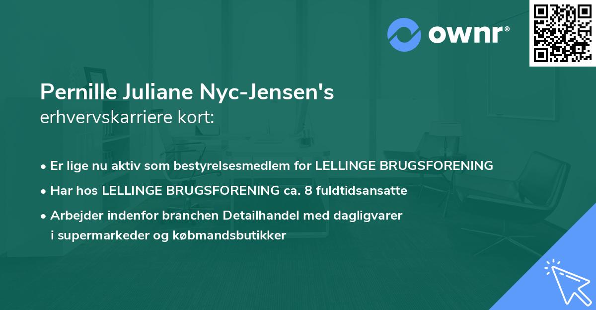 Pernille Juliane Nyc-Jensen's erhvervskarriere kort