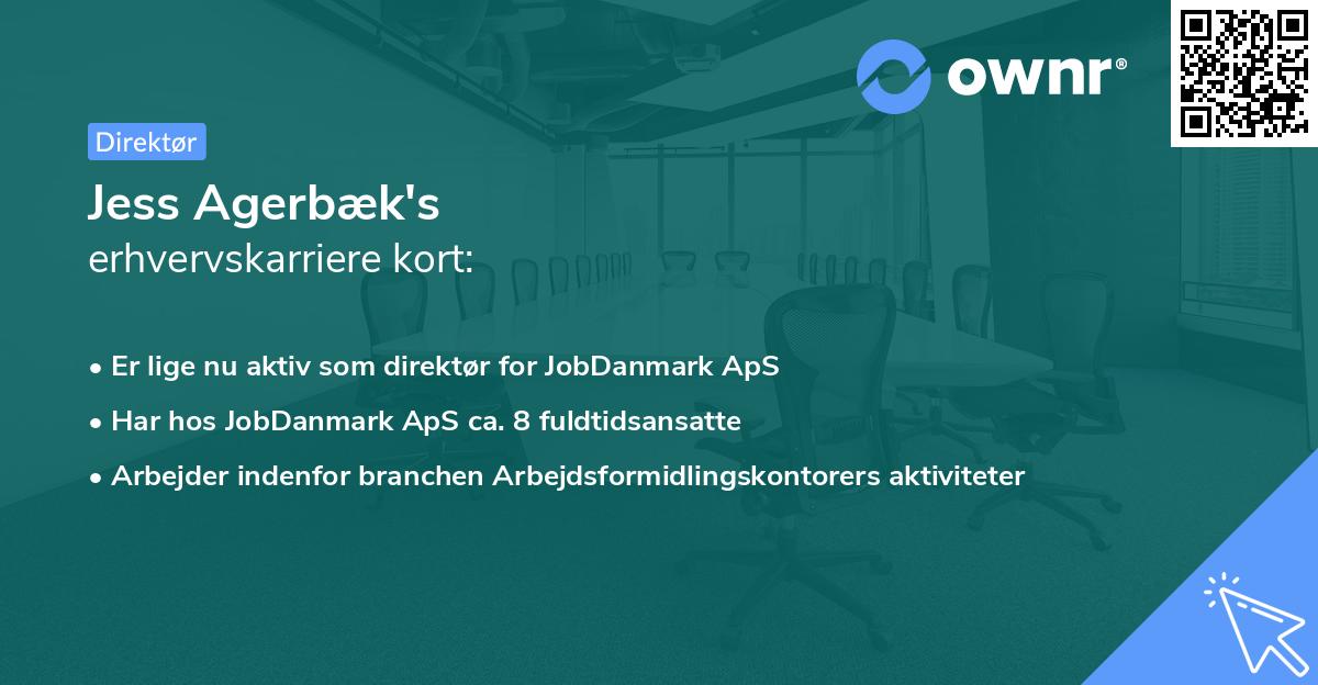 Jess Agerbæk's erhvervskarriere kort