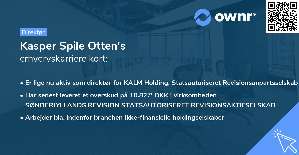 Kasper Spile Otten's erhvervskarriere kort