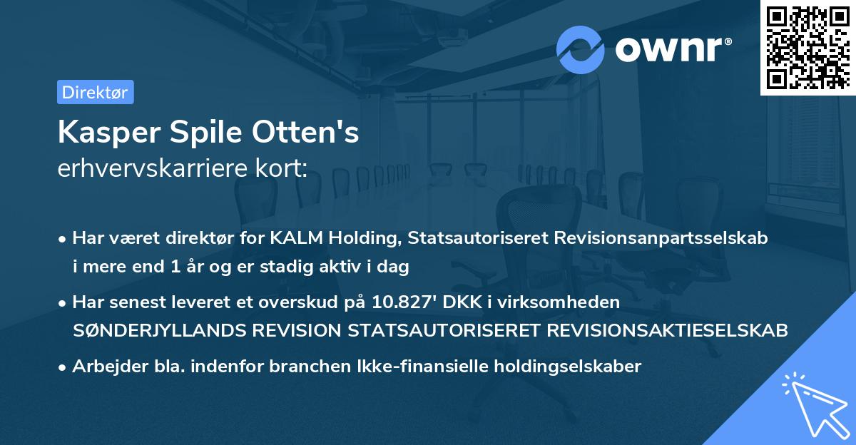 Kasper Spile Otten's erhvervskarriere kort