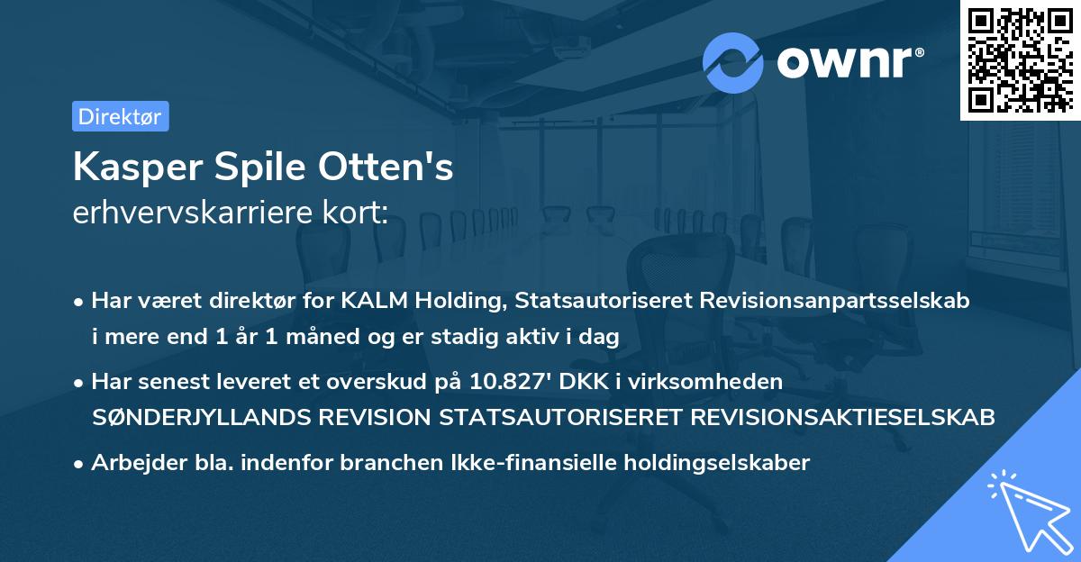 Kasper Spile Otten's erhvervskarriere kort