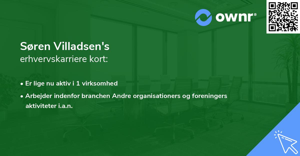 Søren Villadsen's erhvervskarriere kort