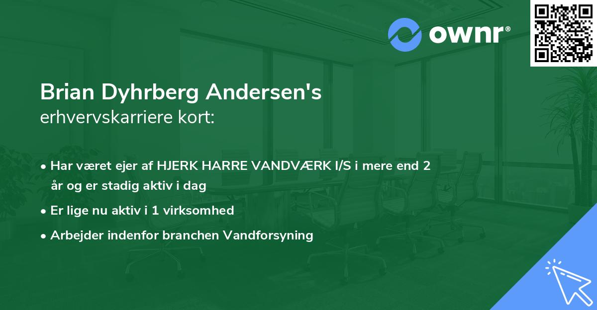 Brian Dyhrberg Andersen's erhvervskarriere kort