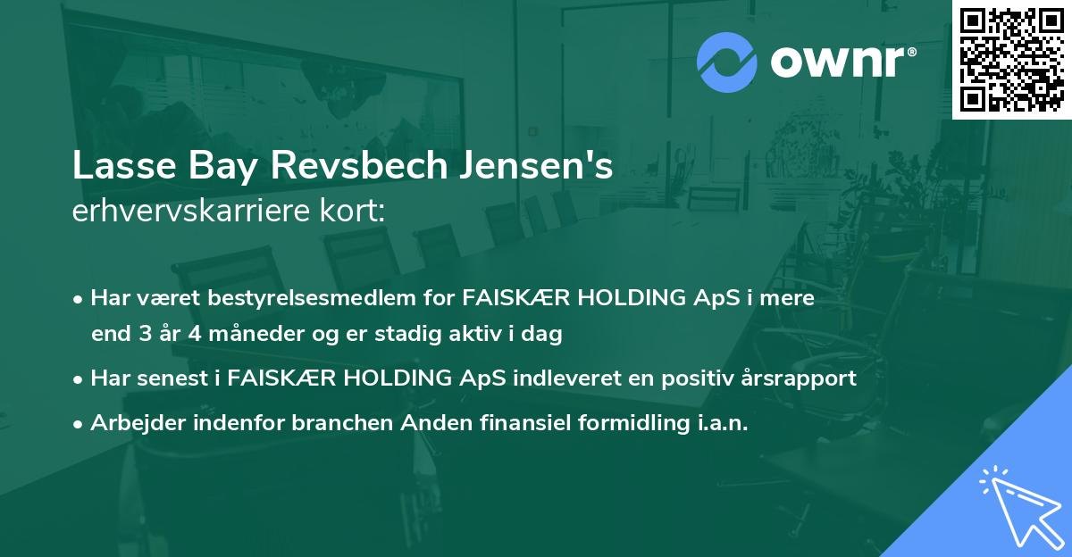 Lasse Bay Revsbech Jensen's erhvervskarriere kort