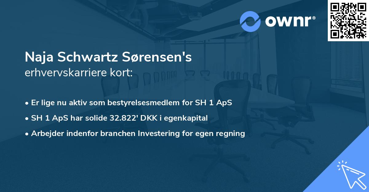 Naja Schwartz Sørensen's erhvervskarriere kort
