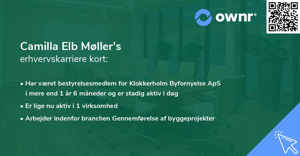Camilla Elb Møller's erhvervskarriere kort