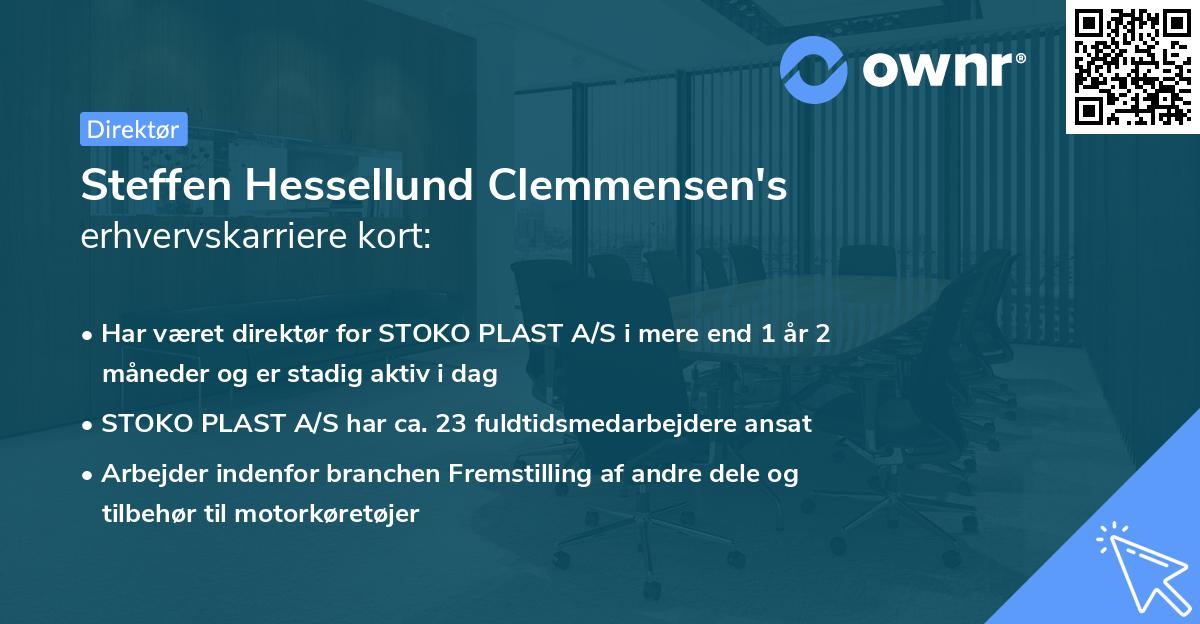 Steffen Hessellund Clemmensen's erhvervskarriere kort