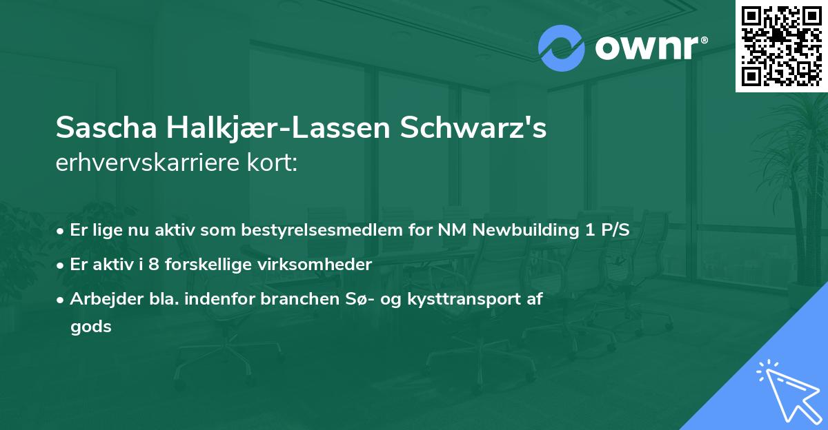 Sascha Halkjær-Lassen Schwarz's erhvervskarriere kort